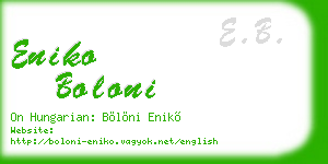 eniko boloni business card