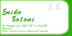 eniko boloni business card